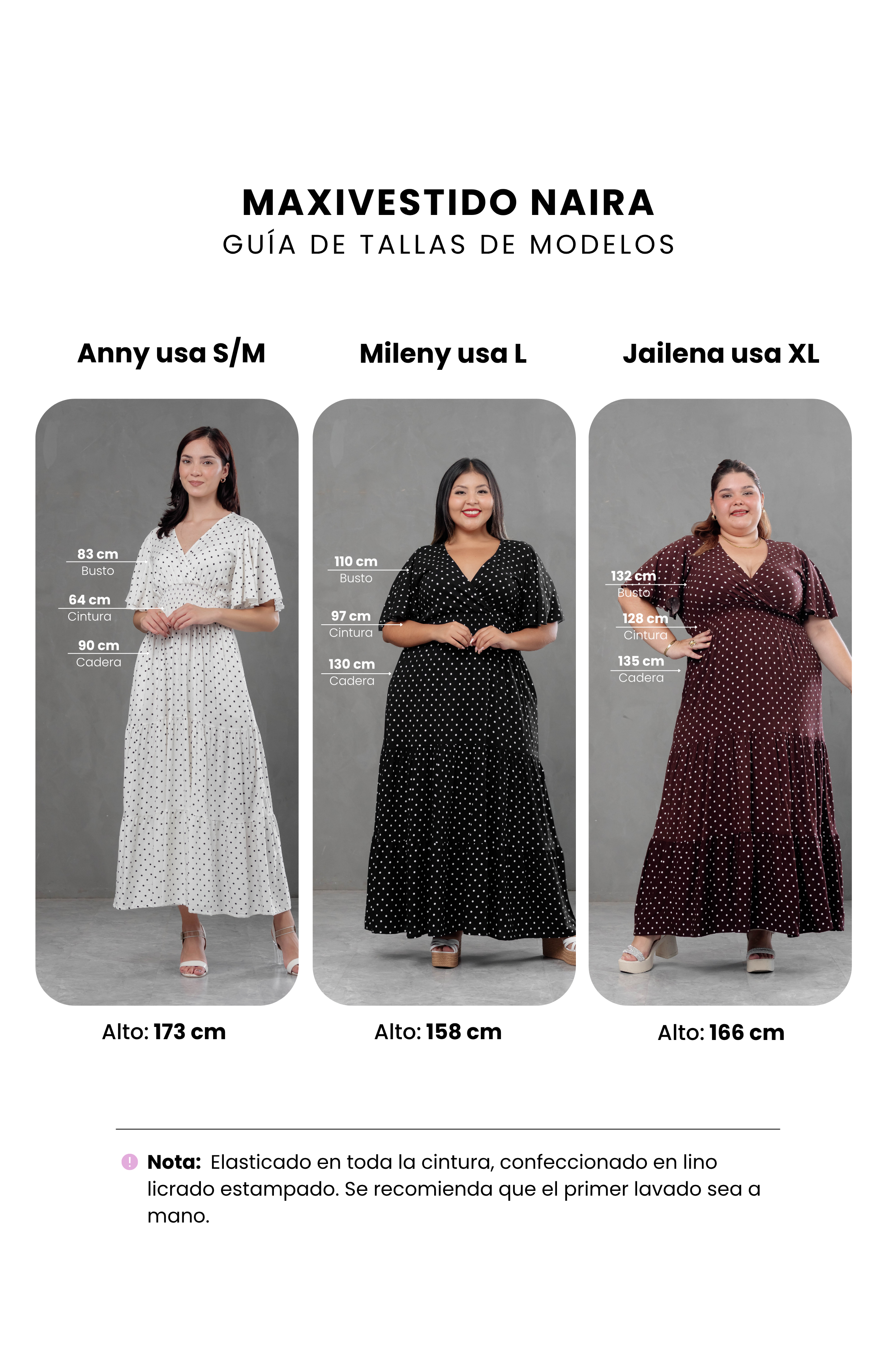 Maxivestido Naira Polka negro