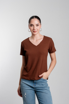 Polo básico manga corta cuello v