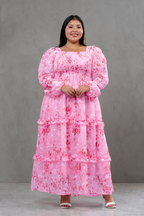 Vestido de gasa Amelia manga larga
