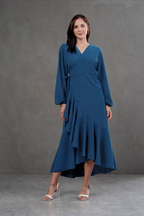 Vestido Envolvente Valentina manga larga