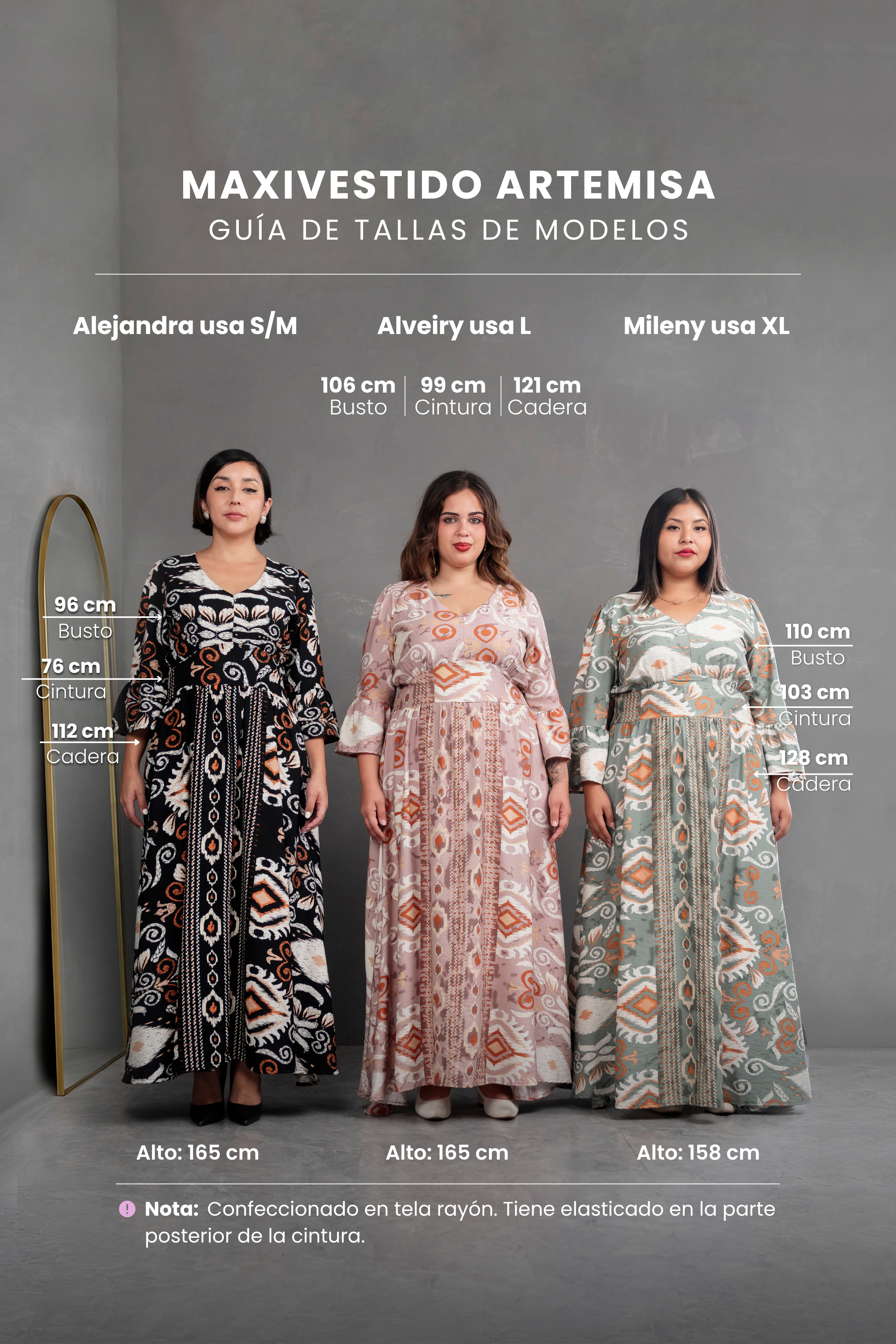 Vestido Largo Estampado Boho Artemisa