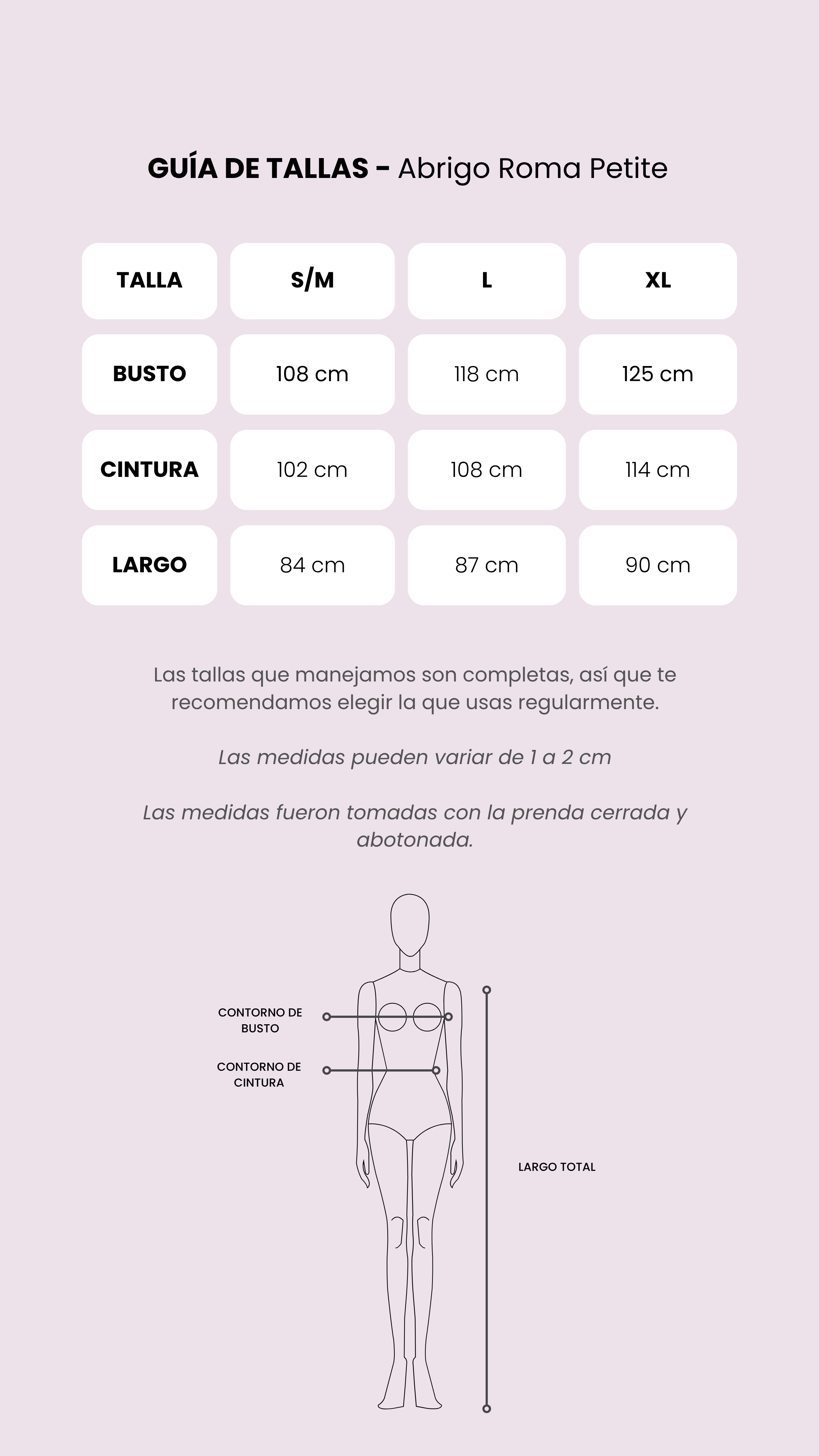 Tabla de medidas