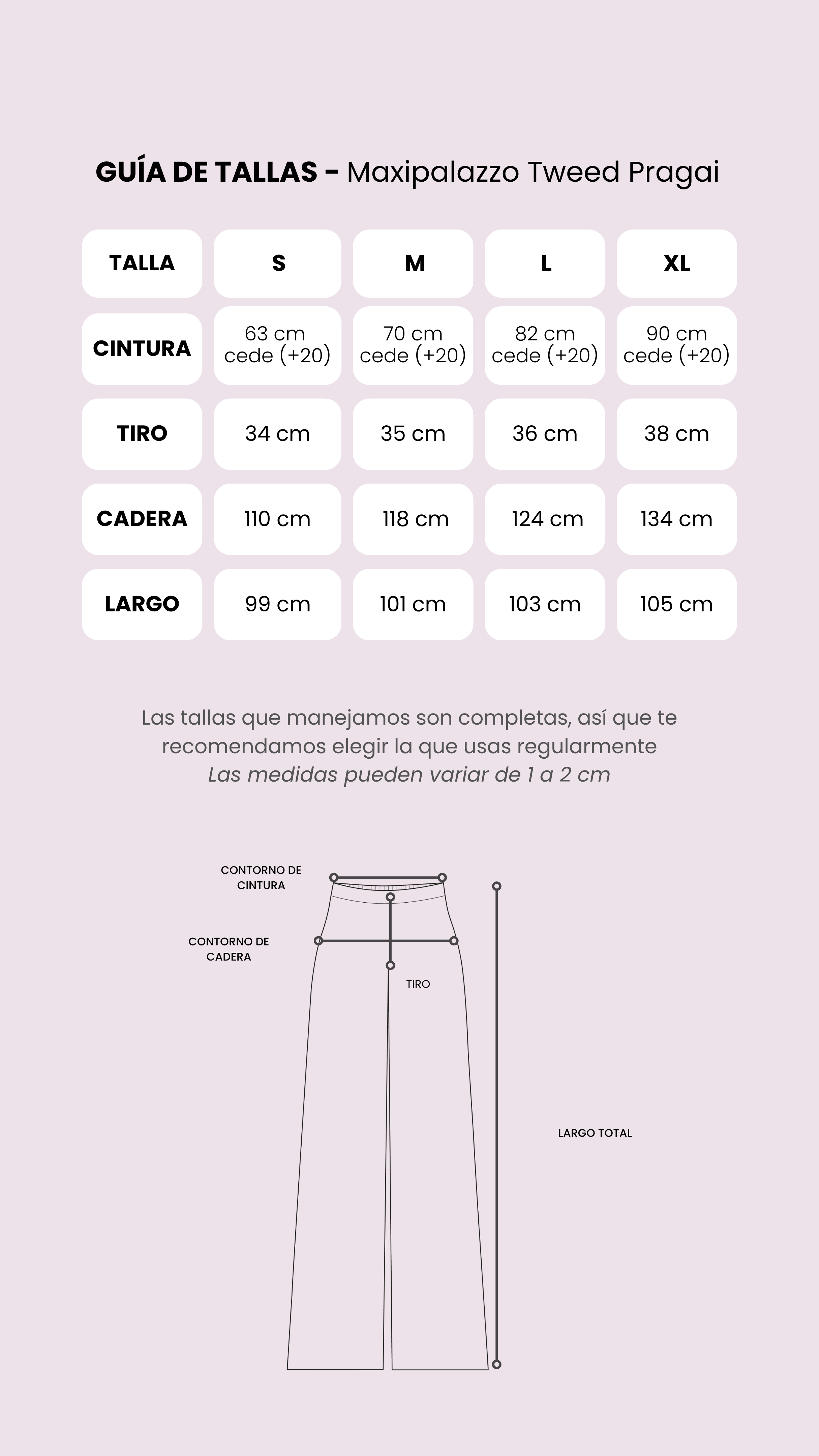 Tabla de medidas