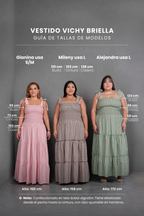 Vestido largo de cuadros Vichy Briella