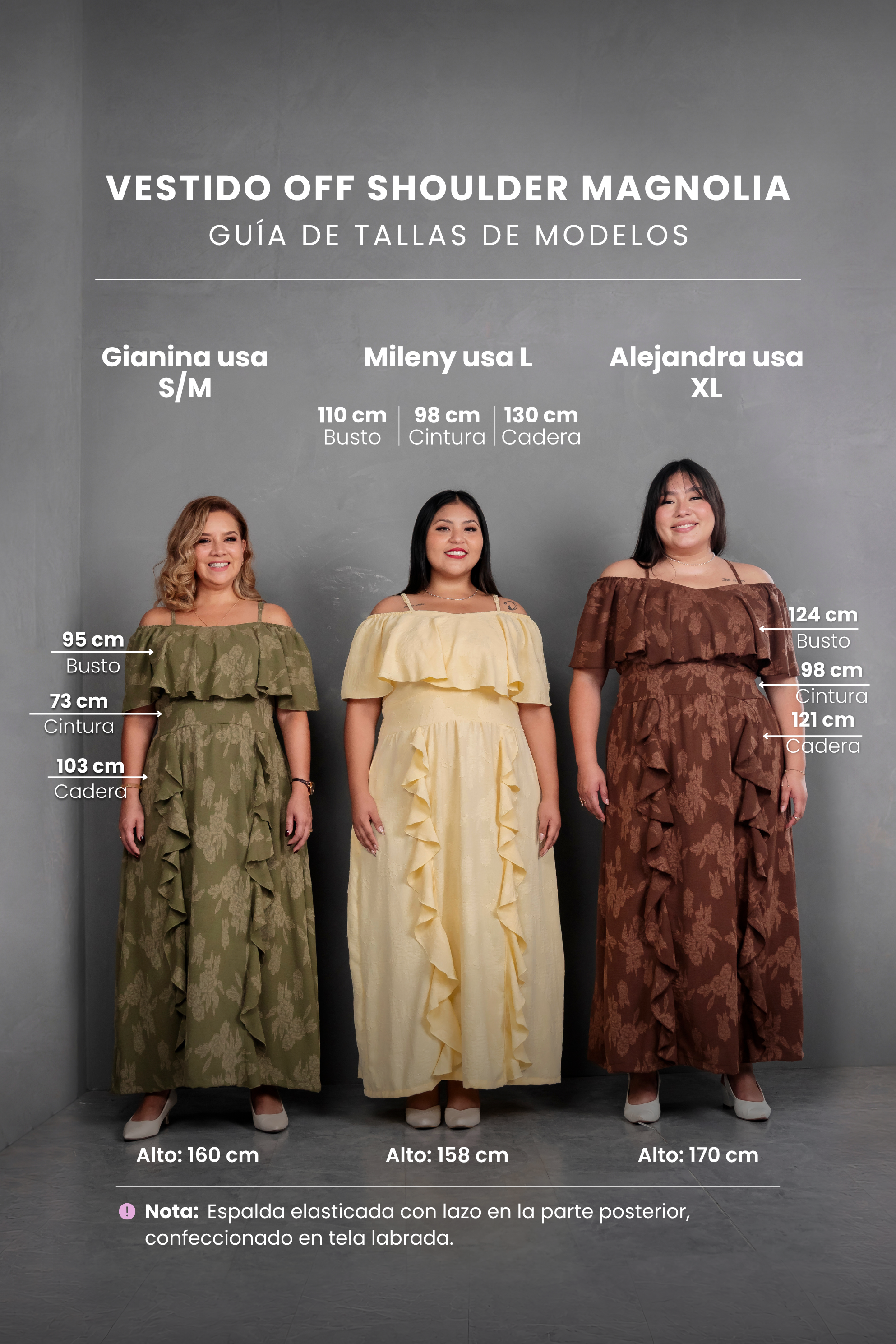 Vestido Largo Off Shoulder Magnolia