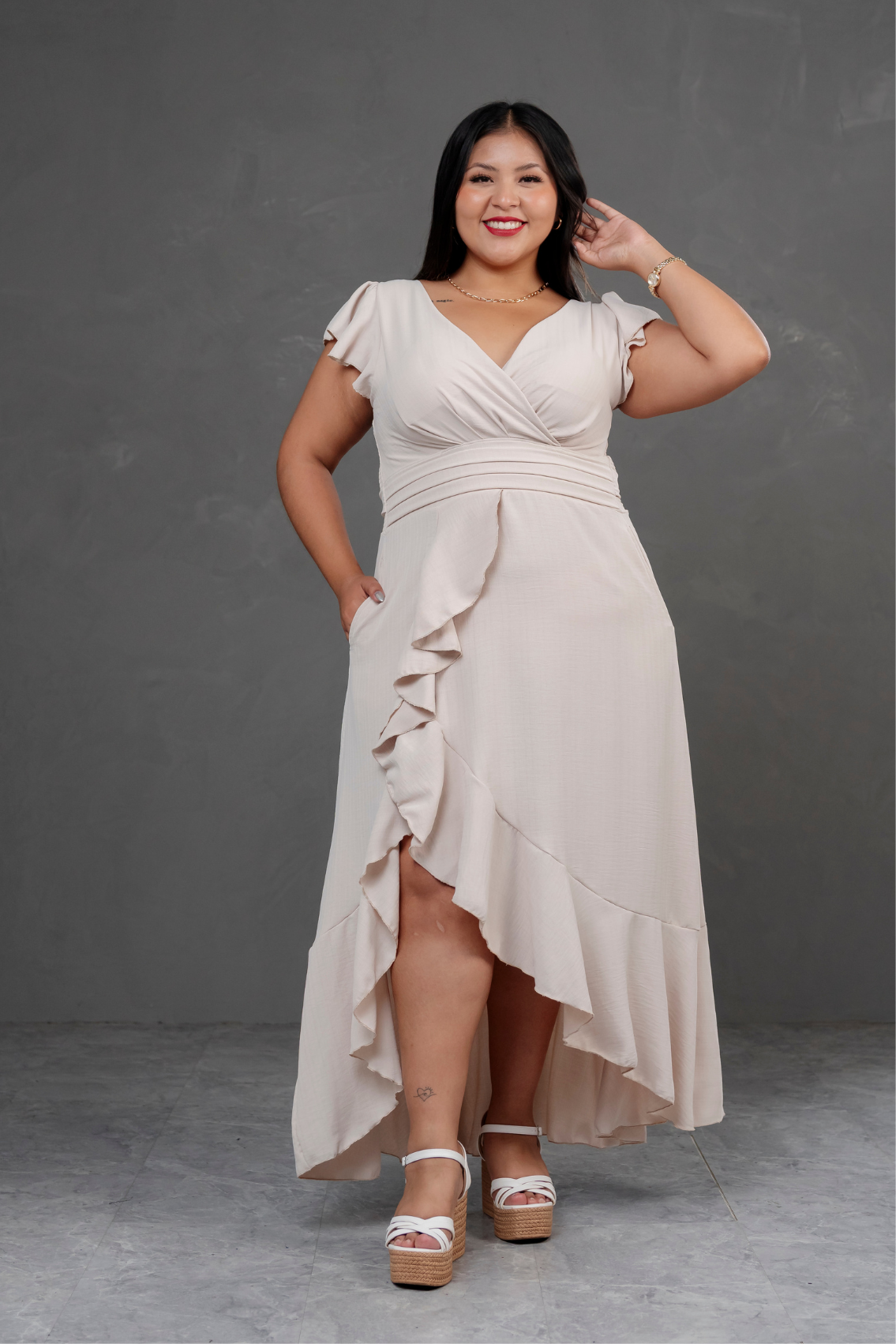 Vestido largo Midi Adriana