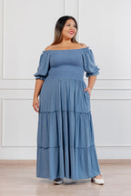 Maxivestido Off Shoulder amada