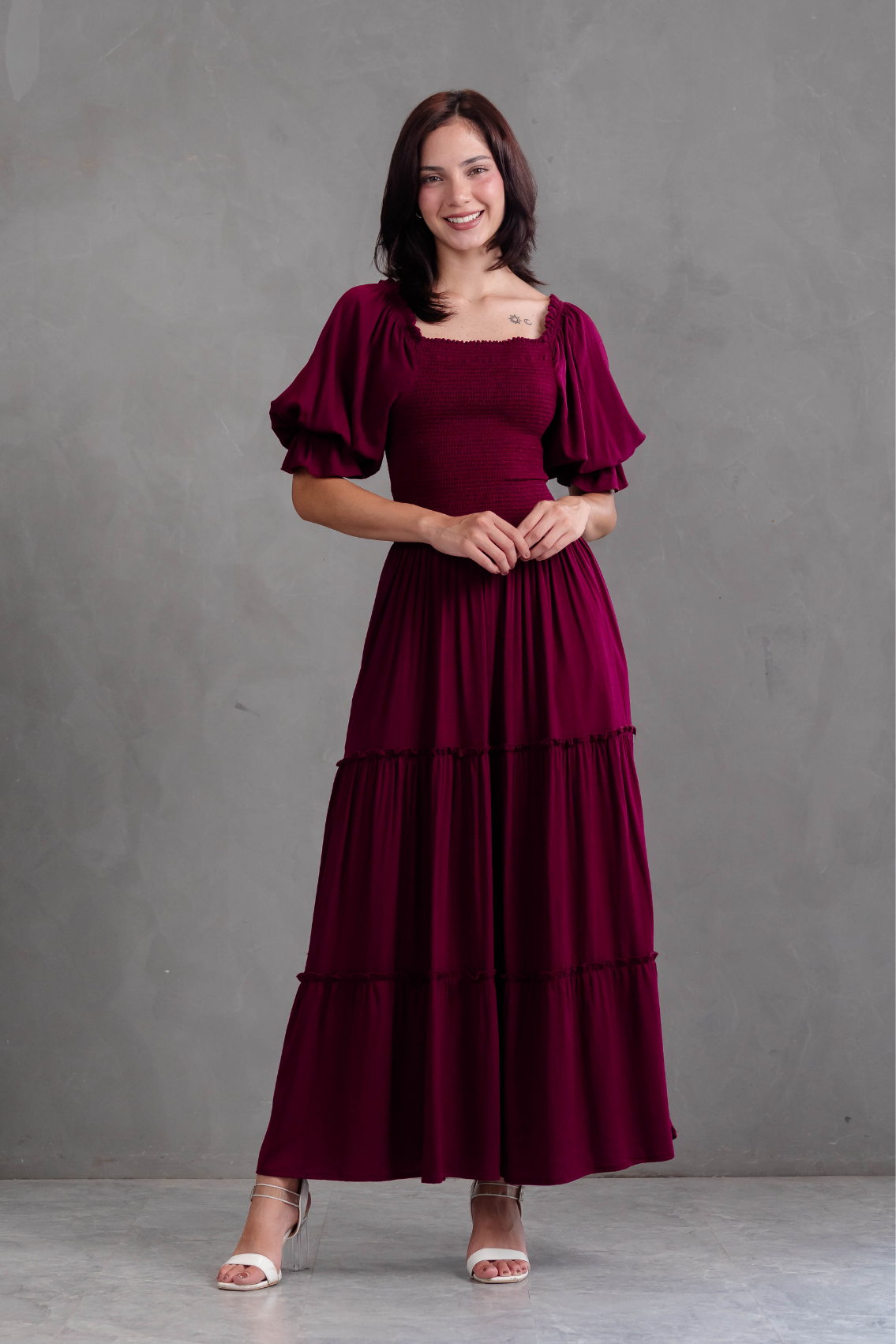 Maxivestido Off Shoulder Amada