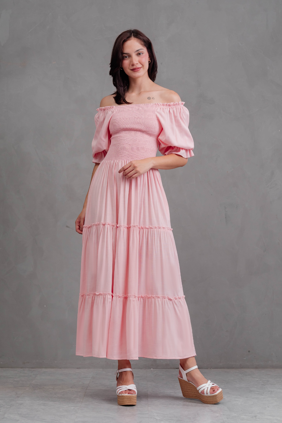 Maxivestido Off Shoulder Amada