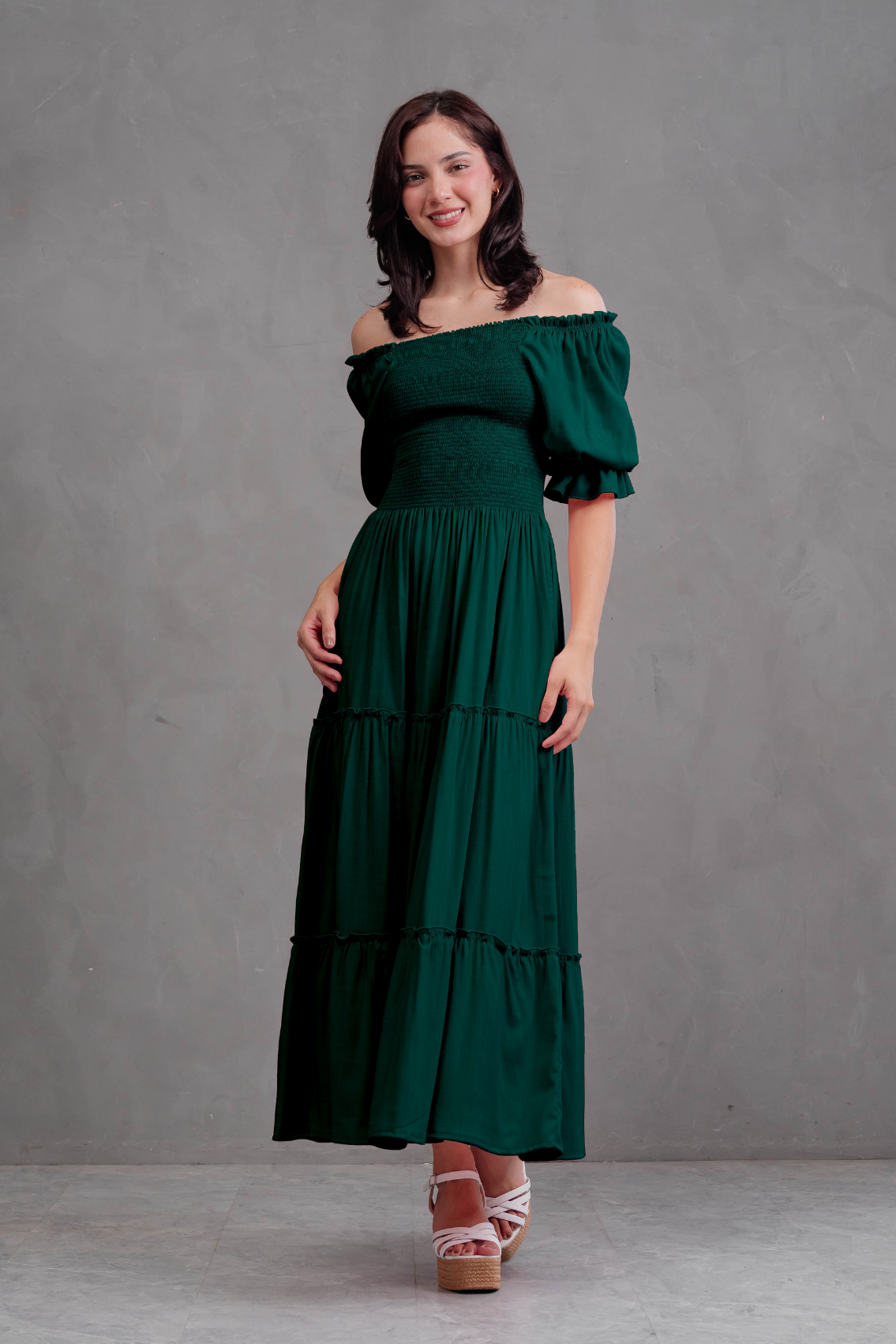 Maxivestido Off Shoulder Amada