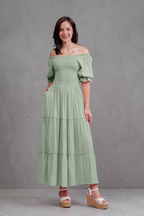 Maxivestido Off Shoulder amada