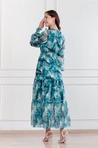 Maxivestido de gasa Amapola floreado