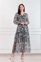 Maxivestido de gasa Amapola Animal Print