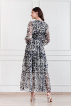 Maxivestido de gasa Amapola Animal Print