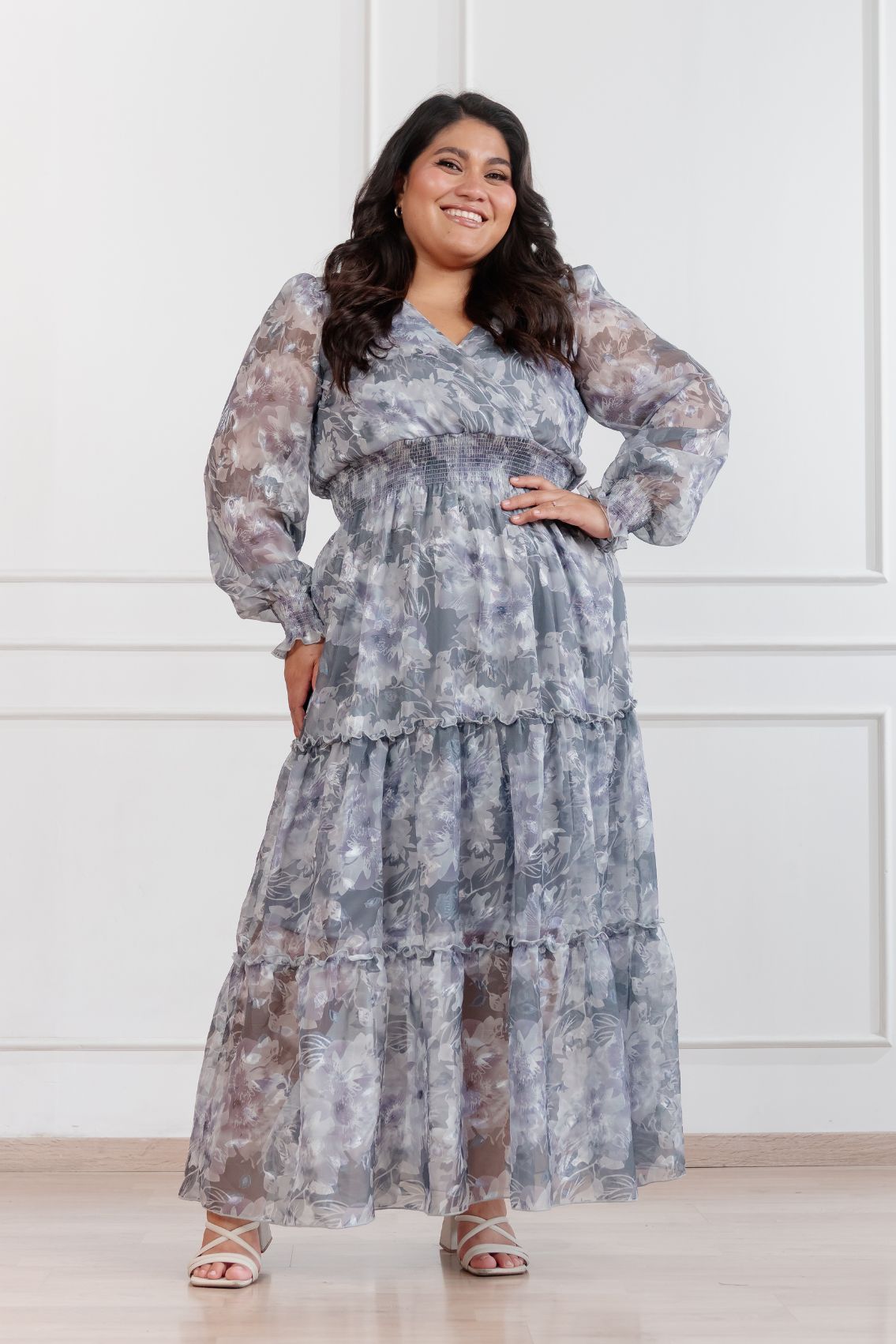 Maxivestido de gasa Amapola