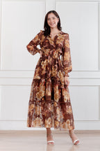Maxivestido de gasa Amapola floreado
