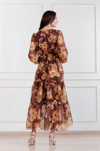 Maxivestido de gasa Amapola floreado