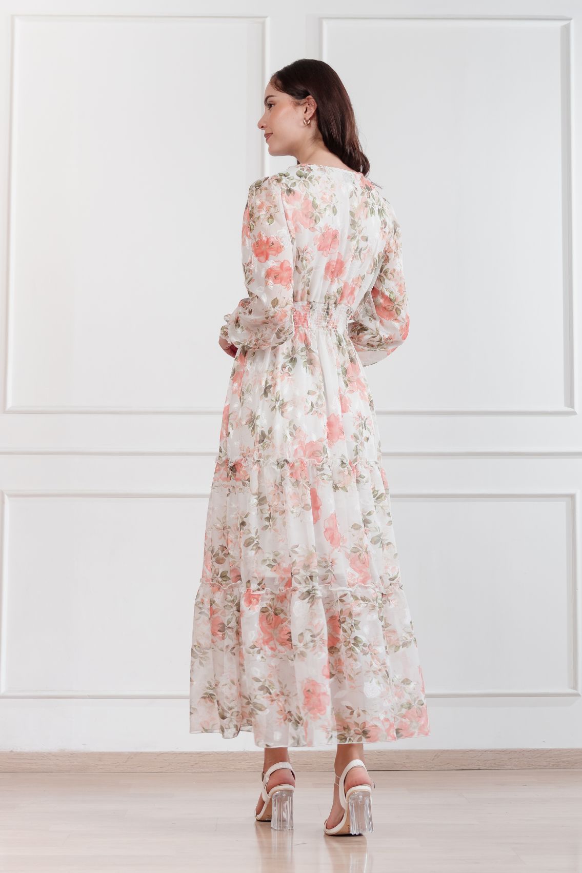 Maxivestido de gasa Amapola