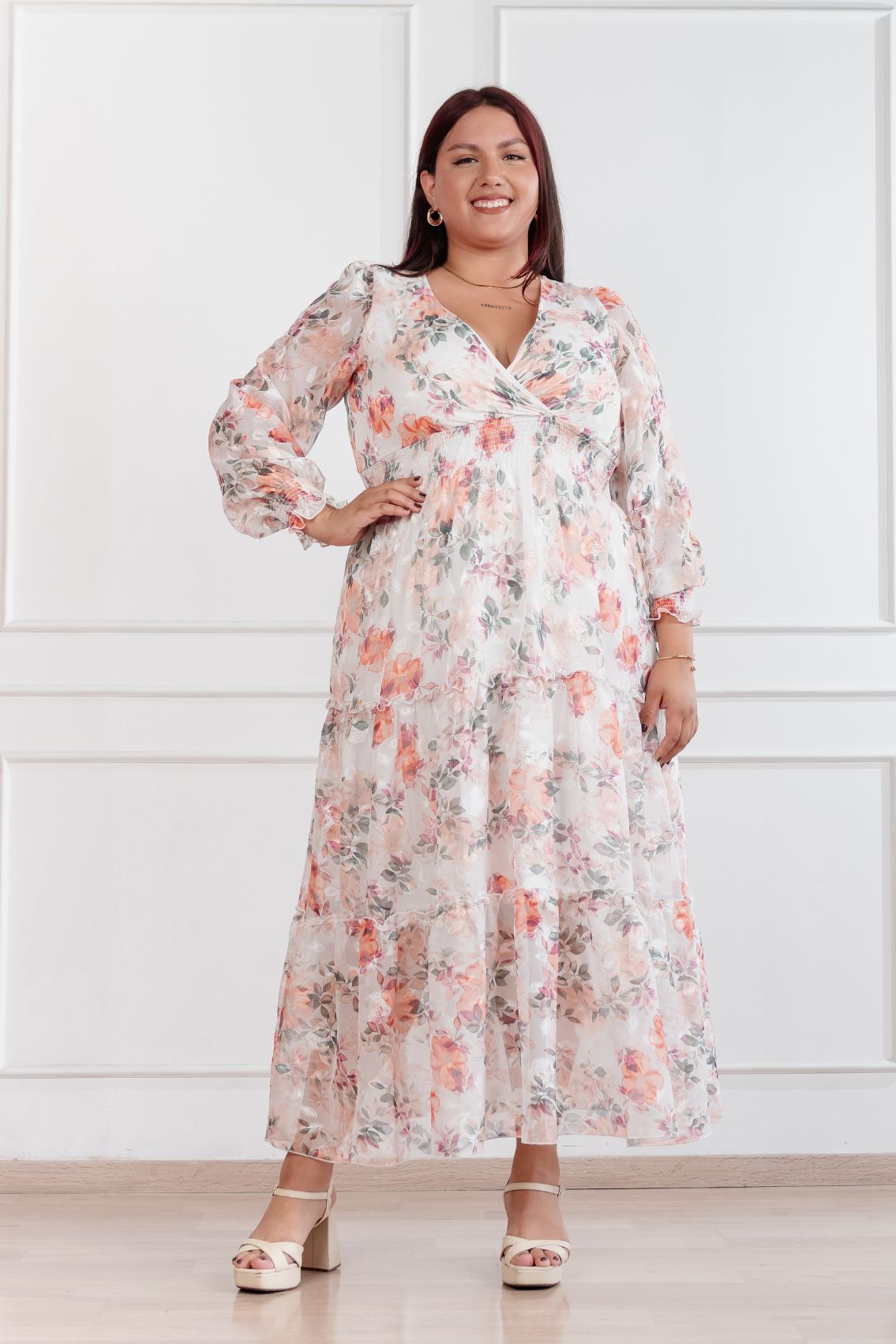 Maxivestido de gasa Amapola