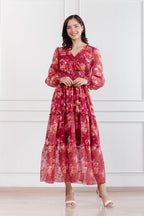 Maxivestido de gasa Amapola floreado