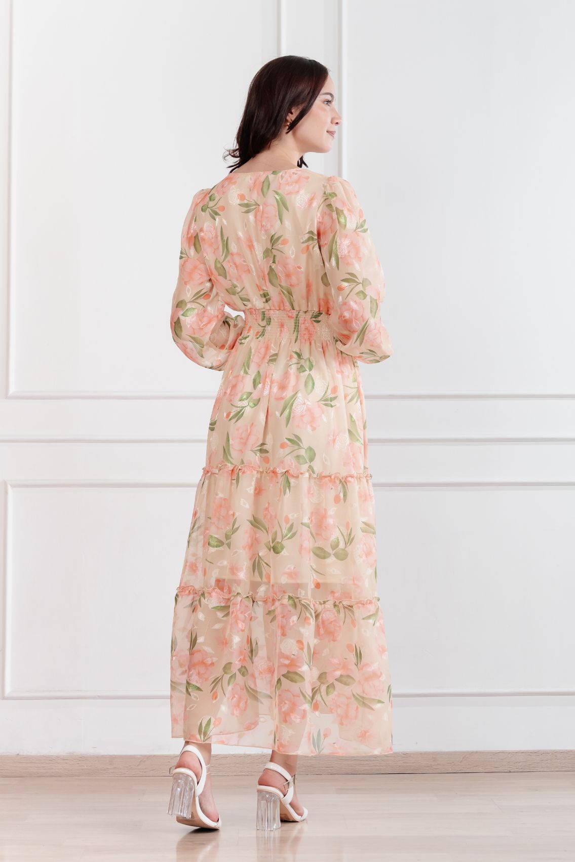 Maxivestido de gasa Amapola