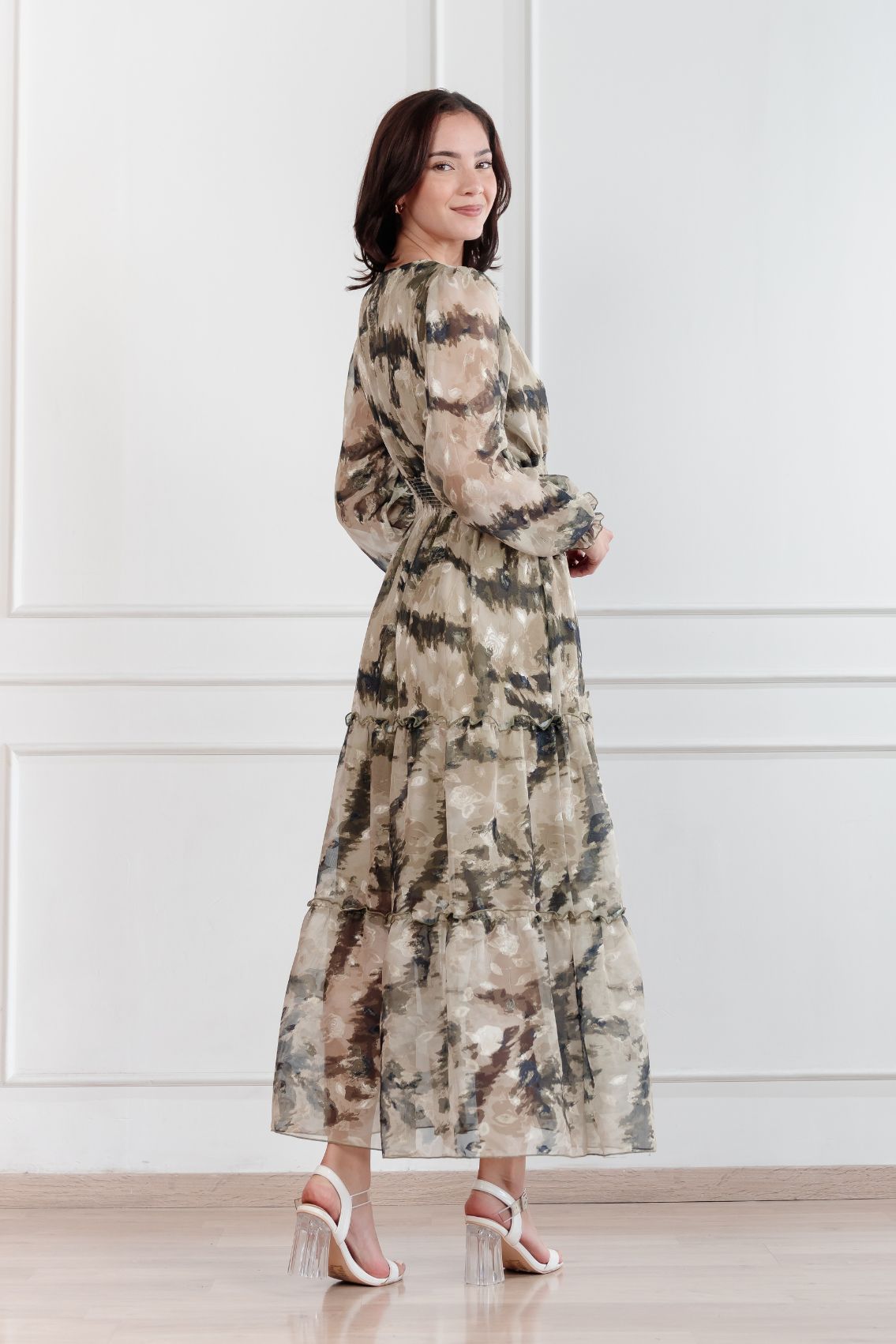 Maxivestido de gasa Amapola