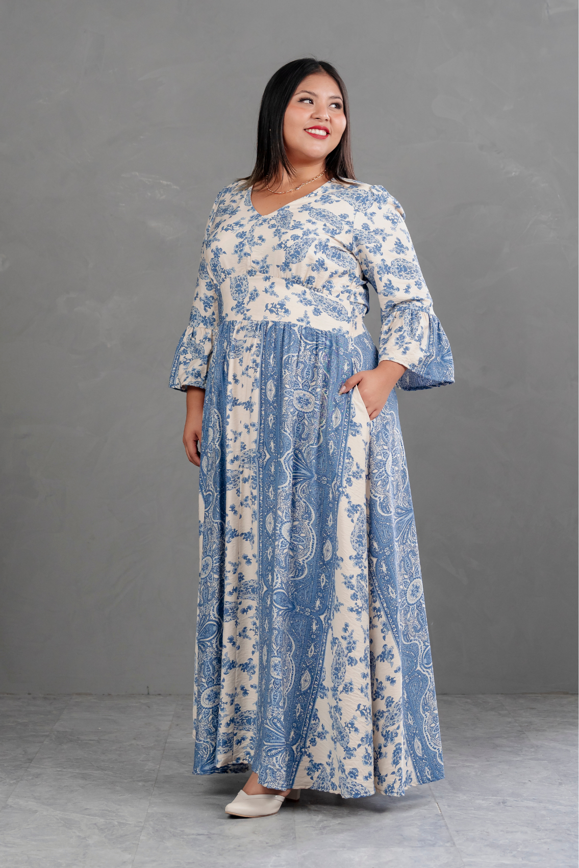 Vestido Largo Estampado Boho Artemisa