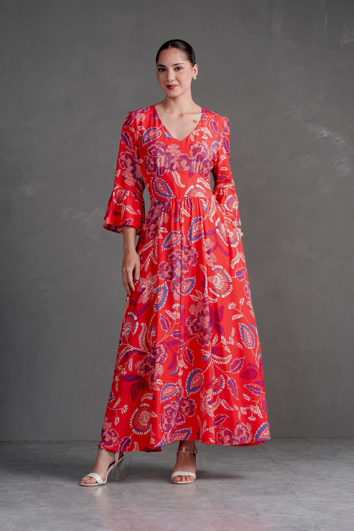 Vestido Largo Estampado Boho Artemisa