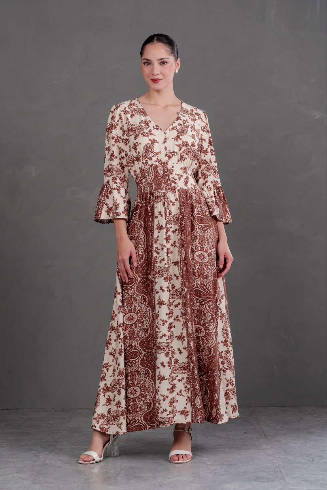 Vestido Largo Estampado Boho Artemisa