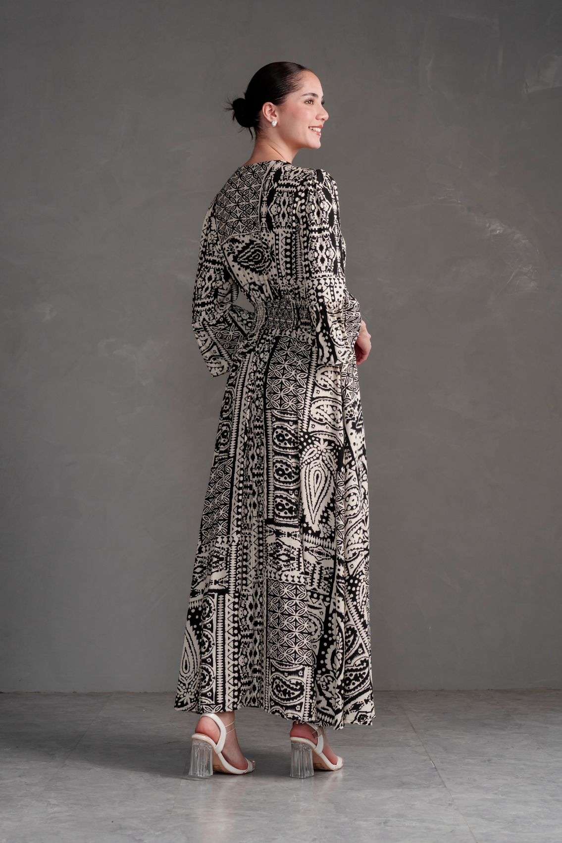 Vestido Largo Estampado Boho Artemisa