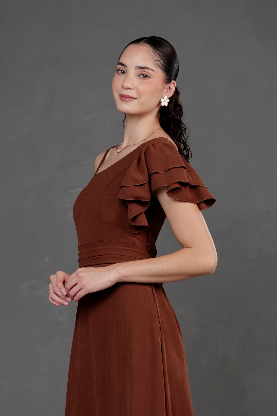 Vestido largo Asimetrico Melia