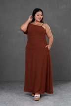 Vestido largo Asimetrico Melia