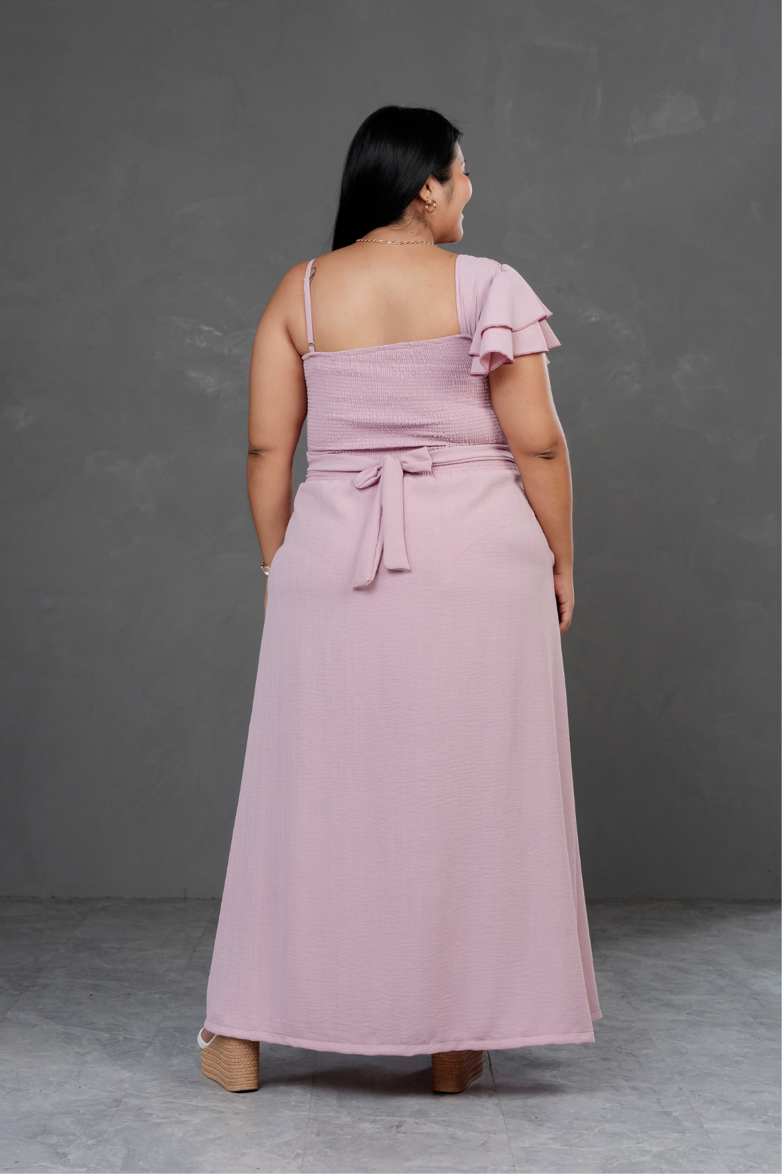 Vestido largo Asimetrico Melia