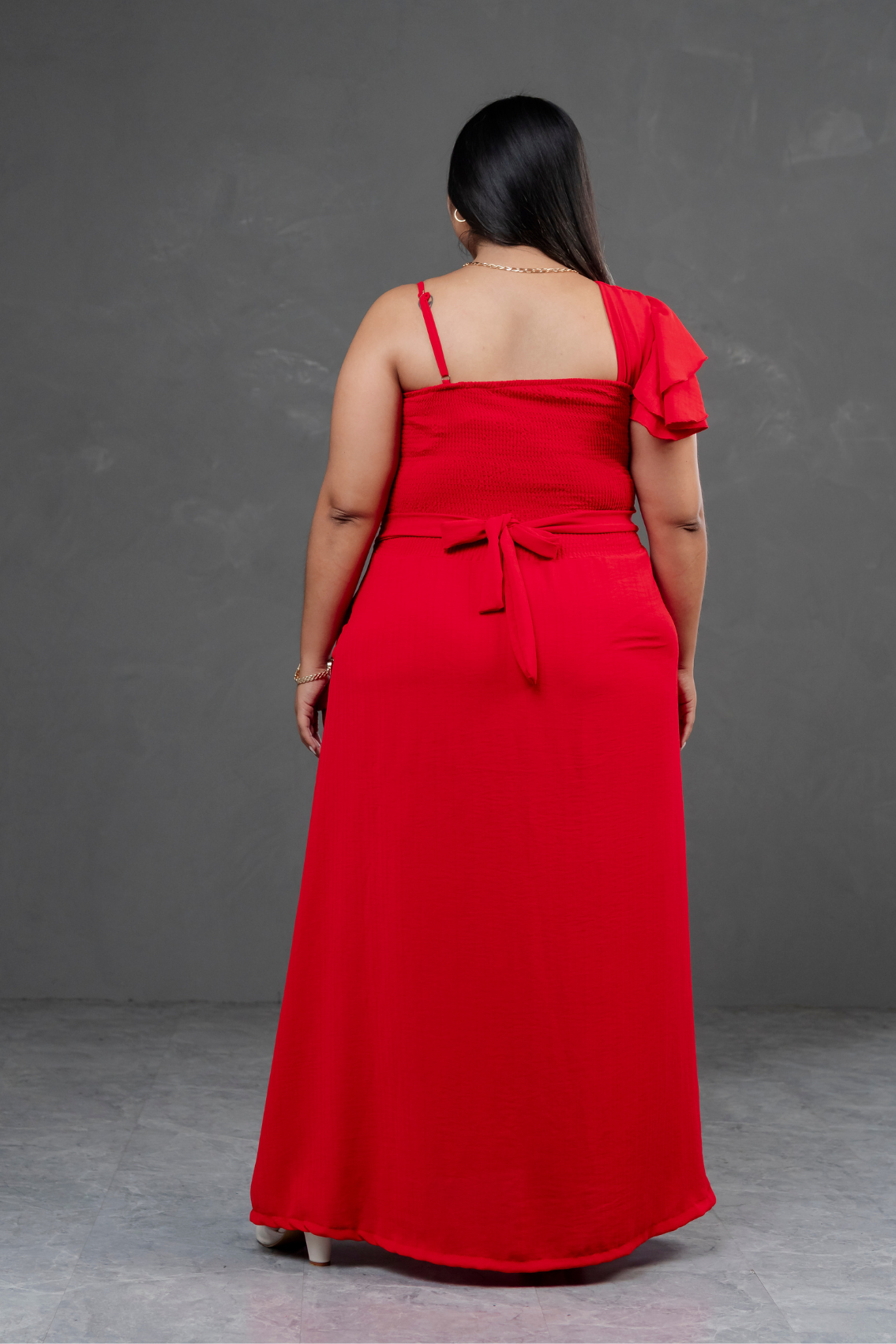 Vestido largo Asimetrico Melia