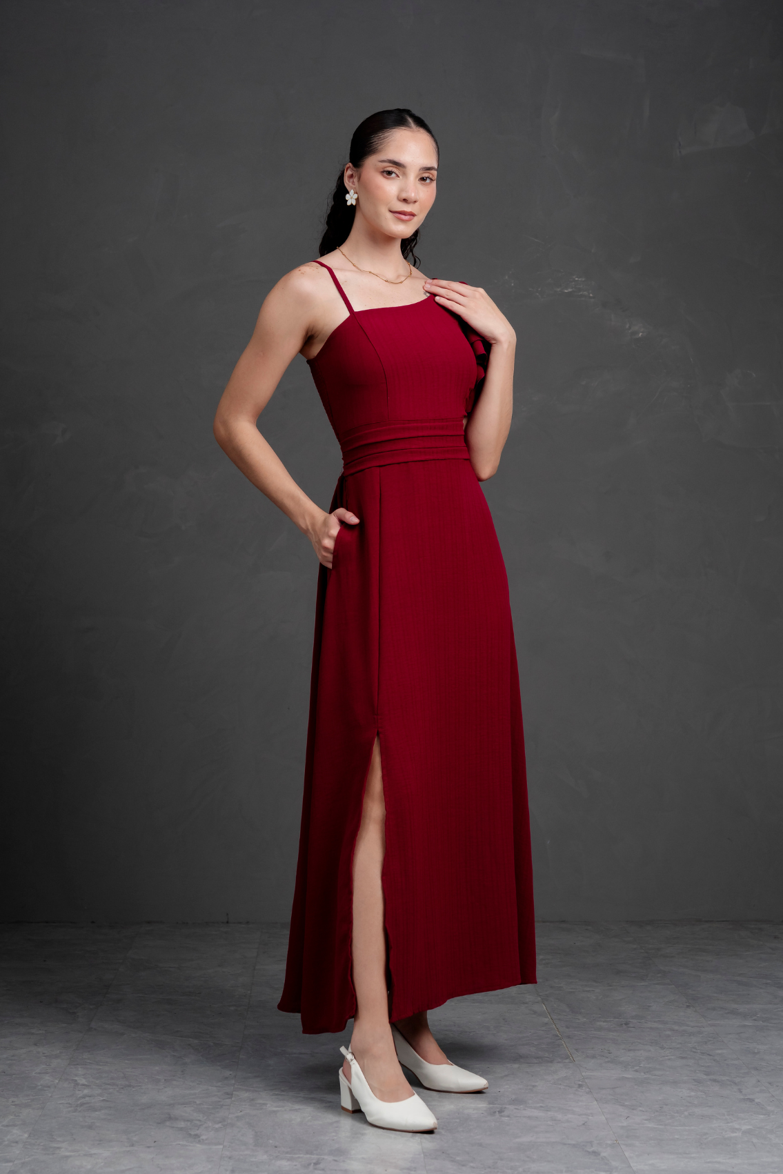 Vestido largo Asimetrico Melia