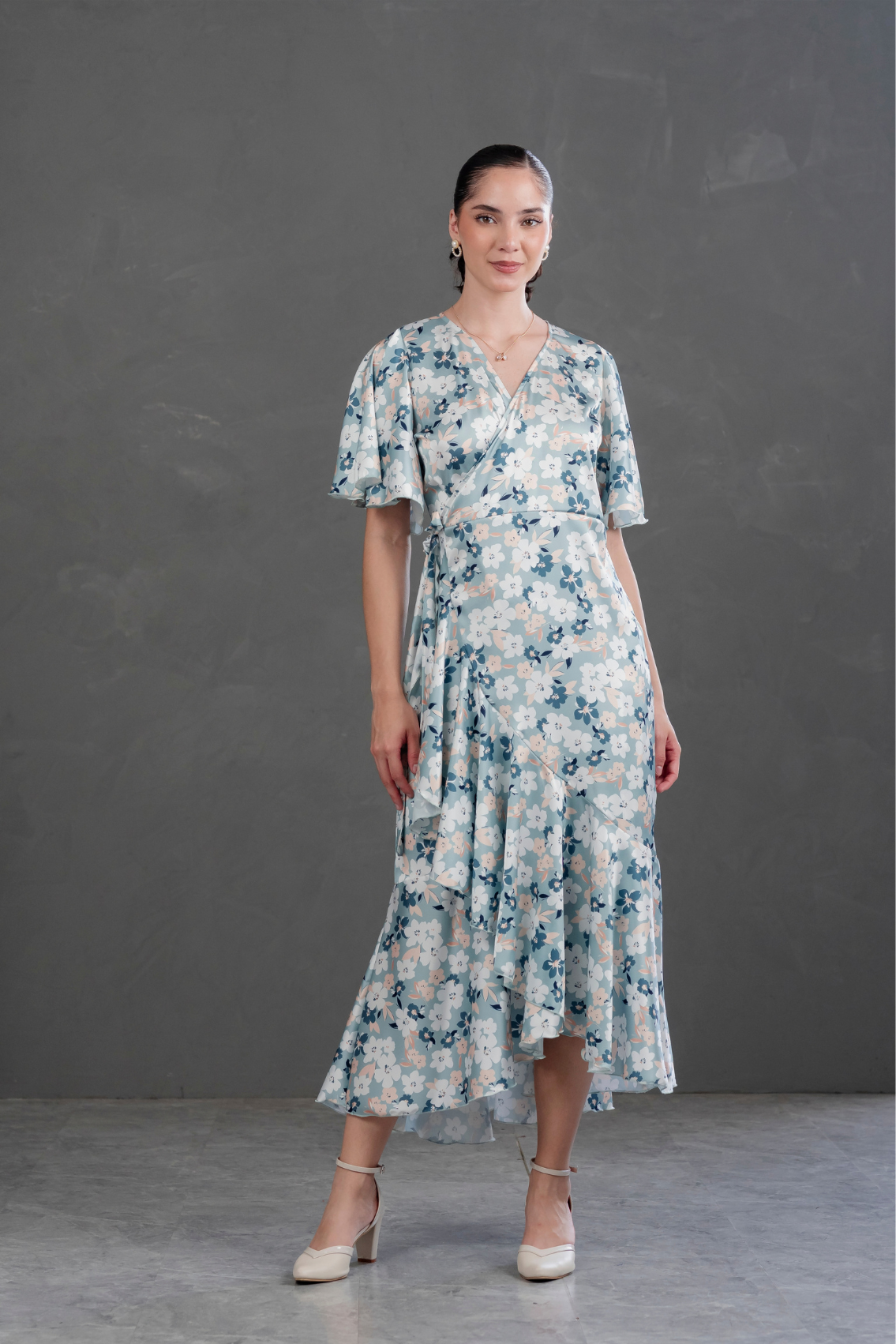 Vestido Envolvente Floreado Valentina