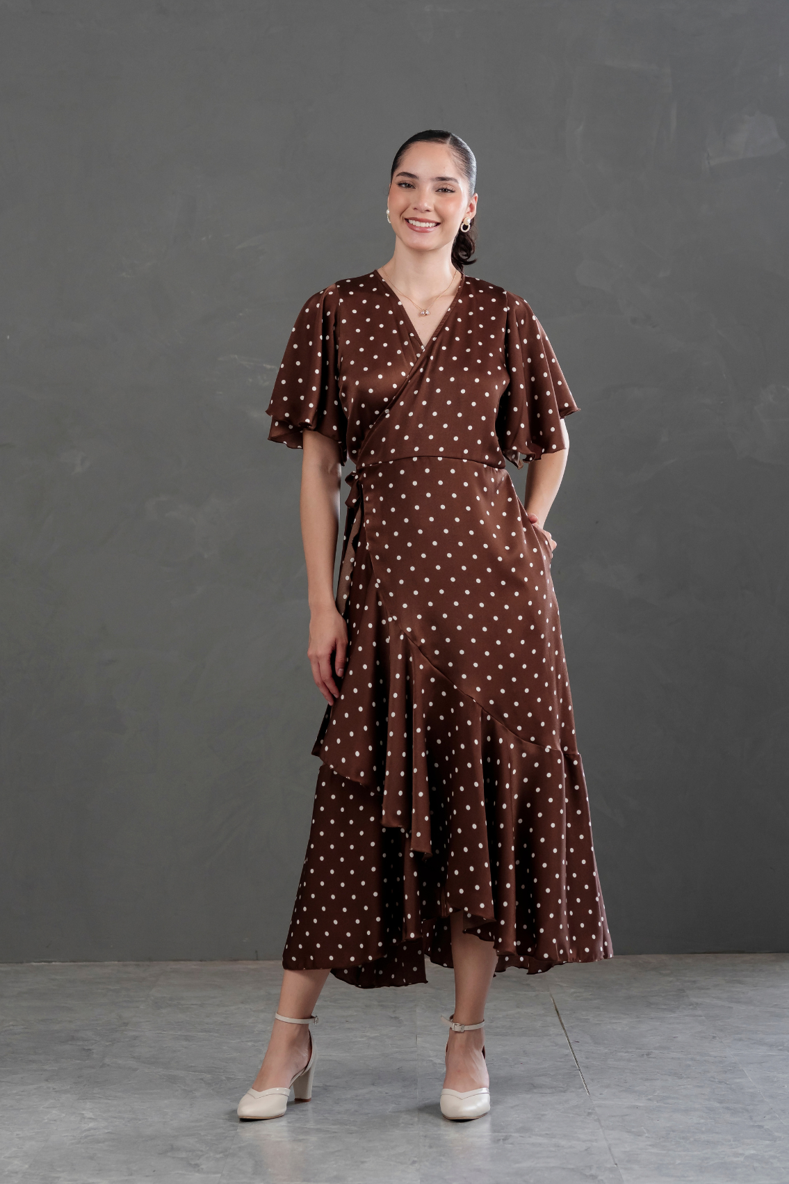 Vestido Envolvente Polka Dots Valentina