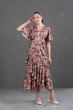 Vestido Envolvente Floreado Valentina