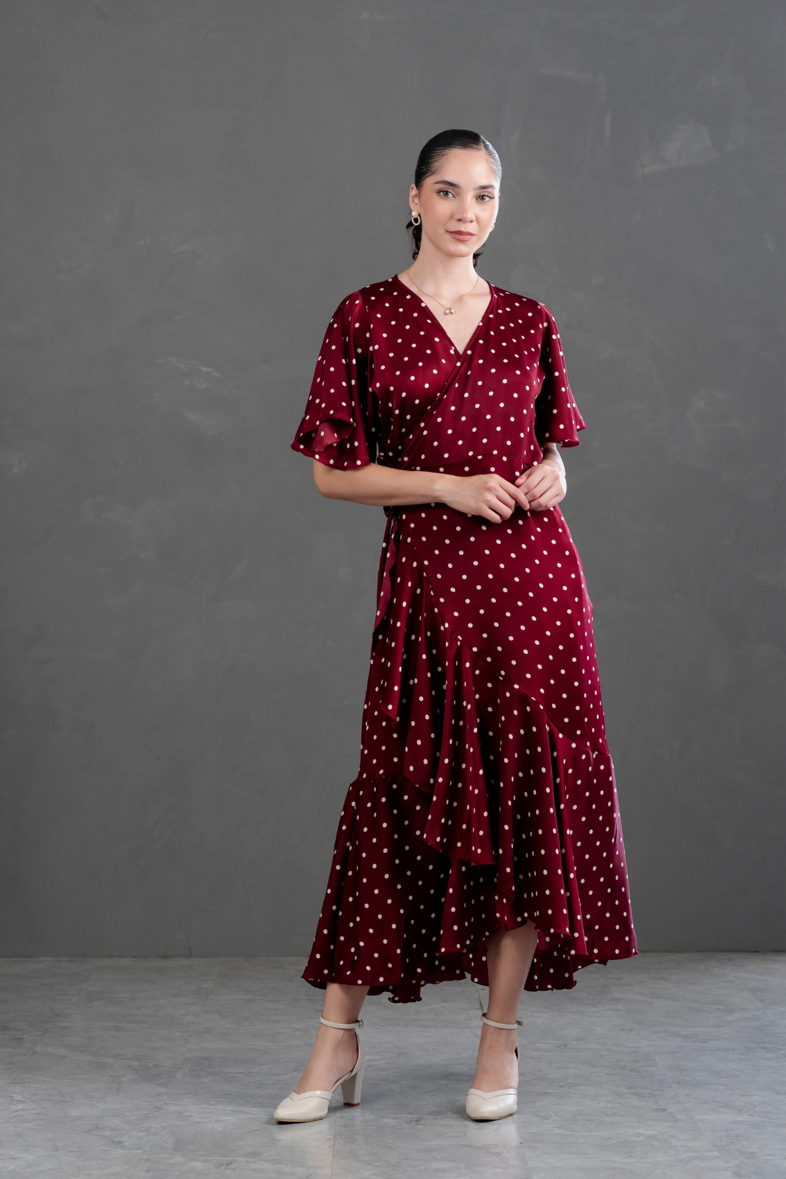 Vestido Envolvente Polka Dots Valentina
