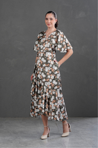 Vestido Envolvente Floreado Valentina