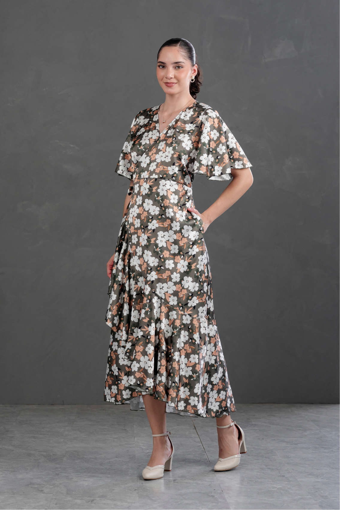 Vestido Envolvente Floreado Valentina