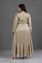 Vestido Envolvente polka dots Verde Olivo