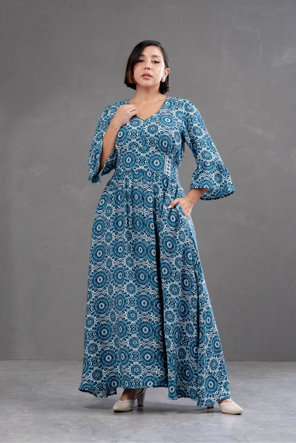 Vestido Largo Estampado Boho Artemisa