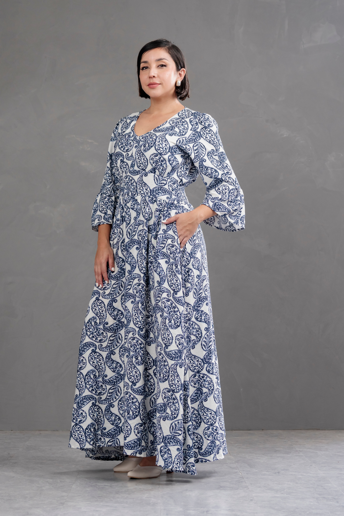 Vestido Largo Estampado Boho Artemisa