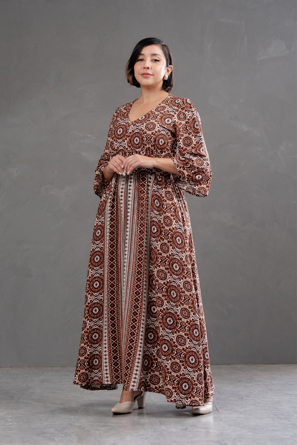 Vestido Largo Estampado Boho Artemisa