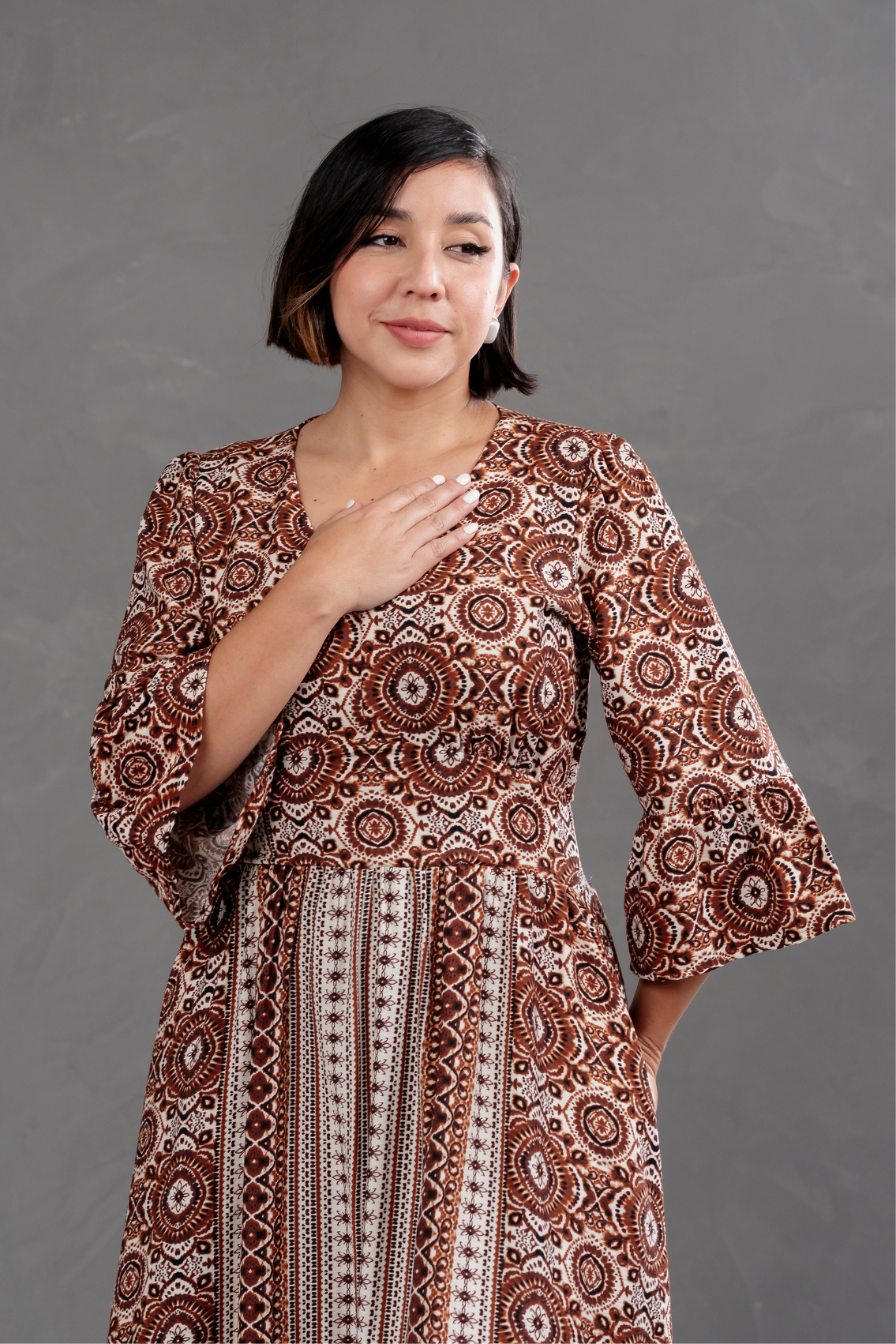 Vestido Largo Estampado Boho Artemisa