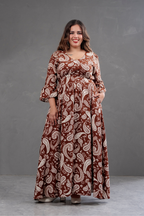 Vestido Largo Estampado Boho Artemisa