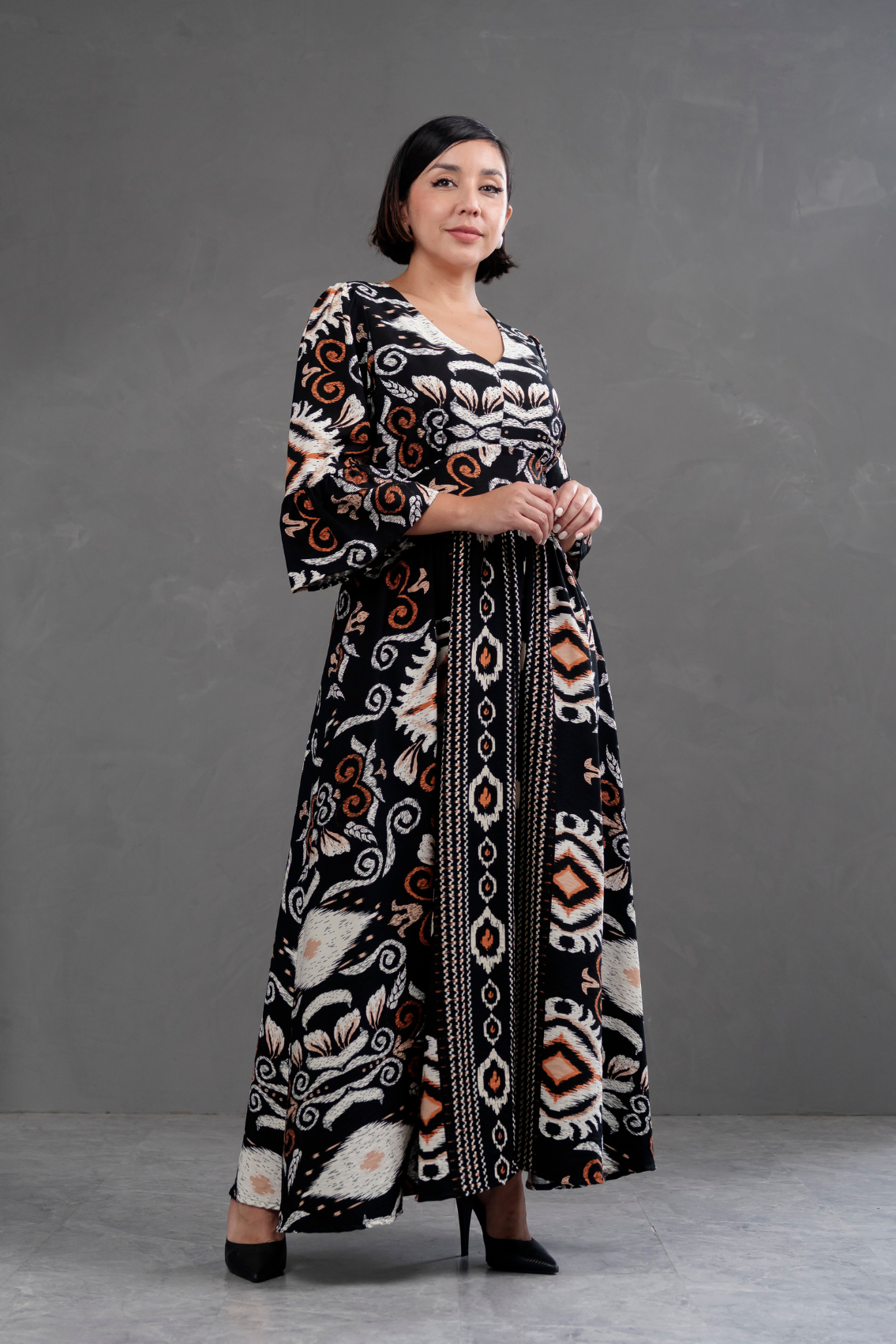 Vestido Largo Estampado Boho Artemisa