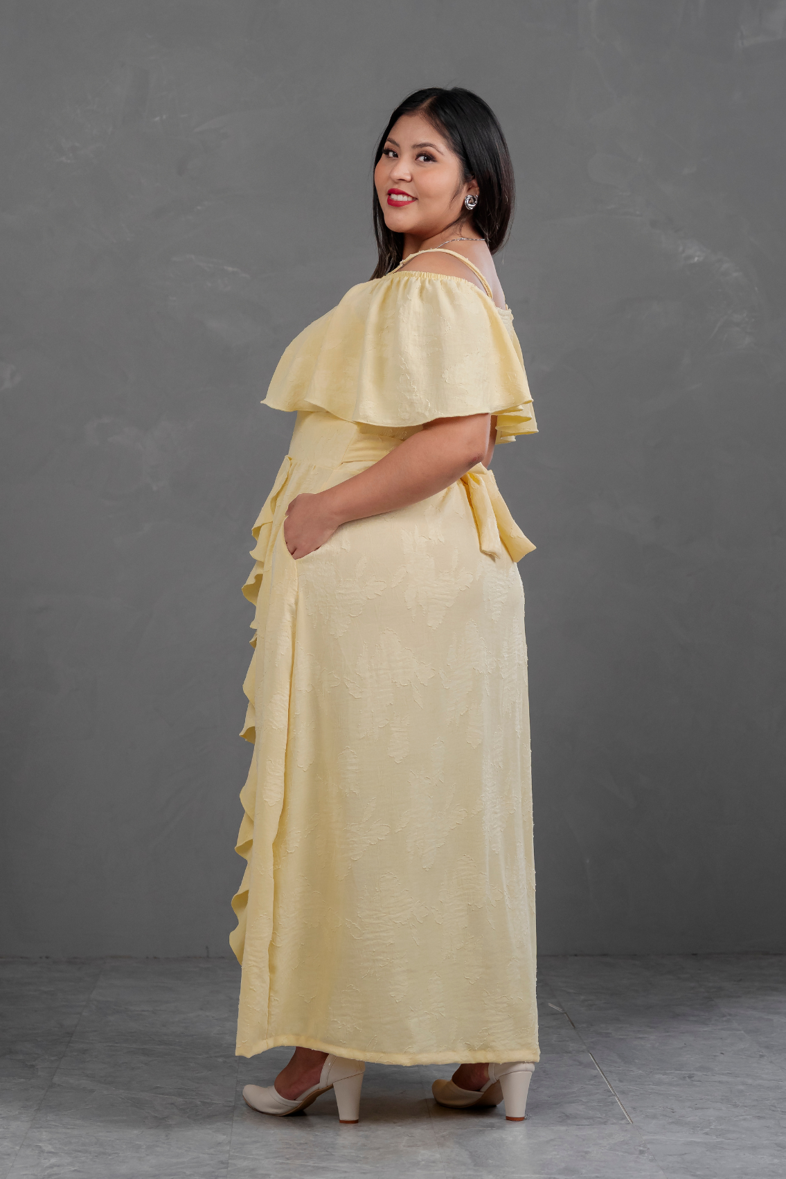 Vestido Largo Off Shoulder Magnolia
