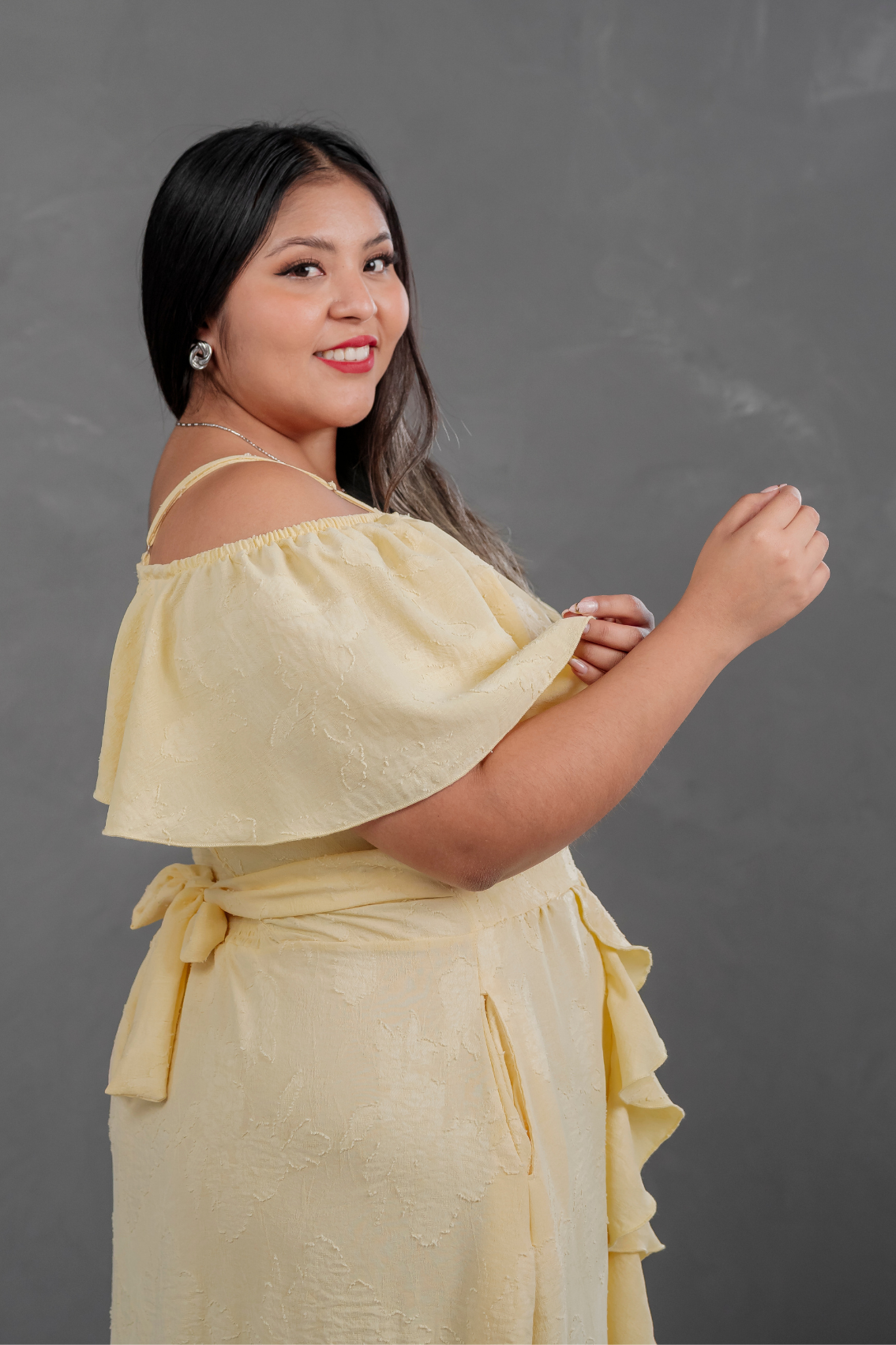 Vestido Largo Off Shoulder Magnolia